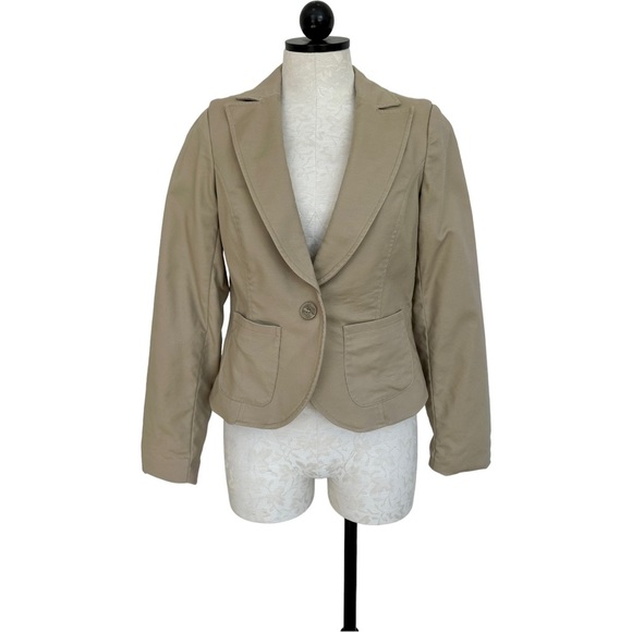 Kenar Career Tan Single Button Blazer Fully Lined Single Vent Size Medium - Picture 13 of 13